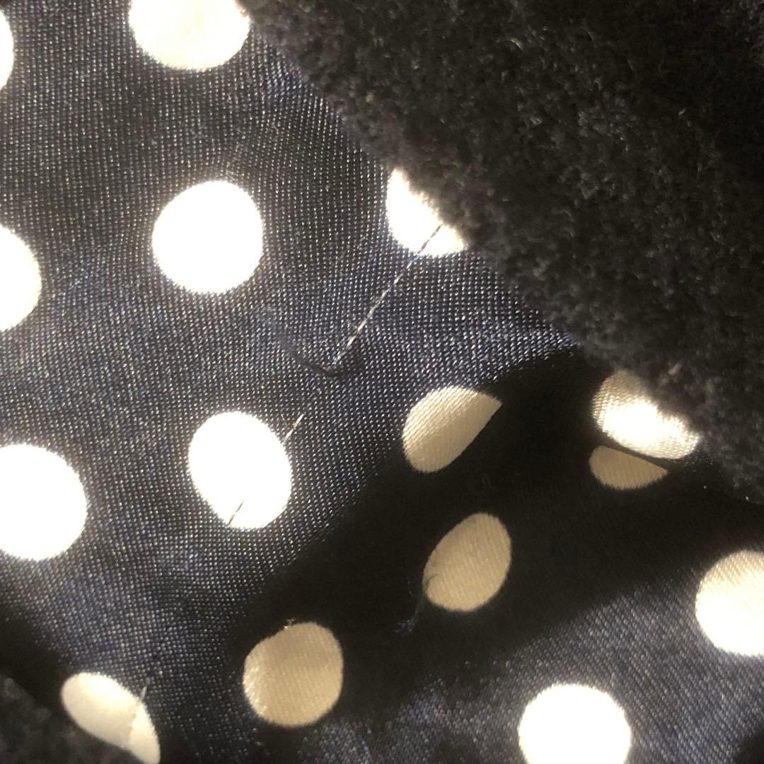 トリココムデギャルソン ウール縮絨ジャケット 裏地ドット レイヤード ネイビー