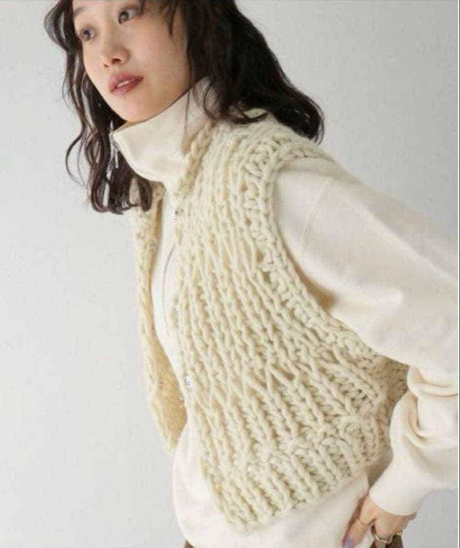 【todayful】トゥディフル Chunky Hand Knitvest