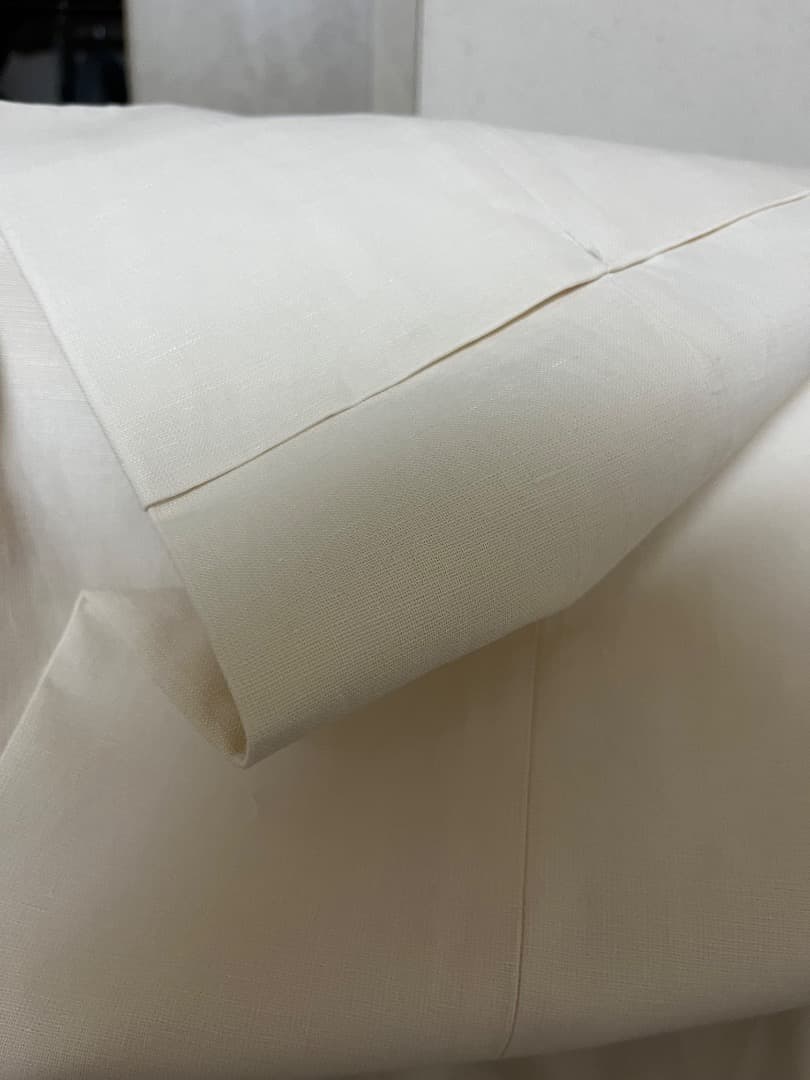 【５万定価】ユナイテッドアローズ ワイドリネンパンツ　厚手　日本製　白　Lサイズ