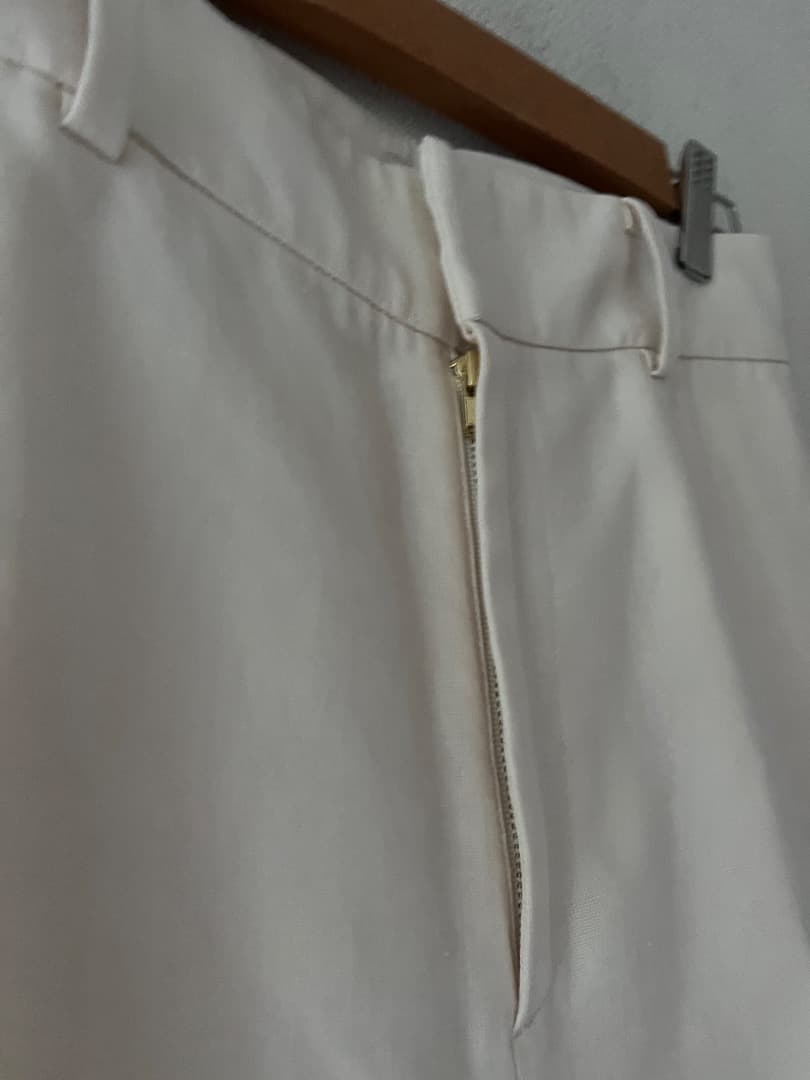 【５万定価】ユナイテッドアローズ ワイドリネンパンツ　厚手　日本製　白　Lサイズ