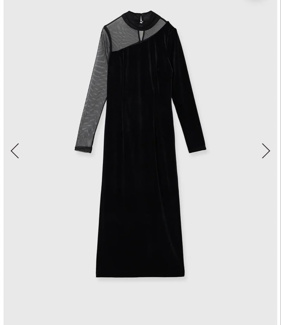 アニュアンス　シアーコンビタイトワンピース