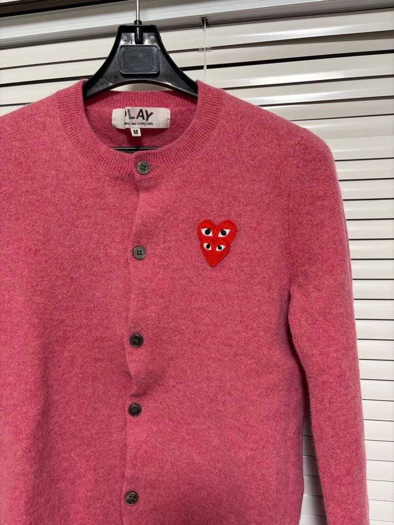 PLAY Comme des Garçons ピンク カーディガン M