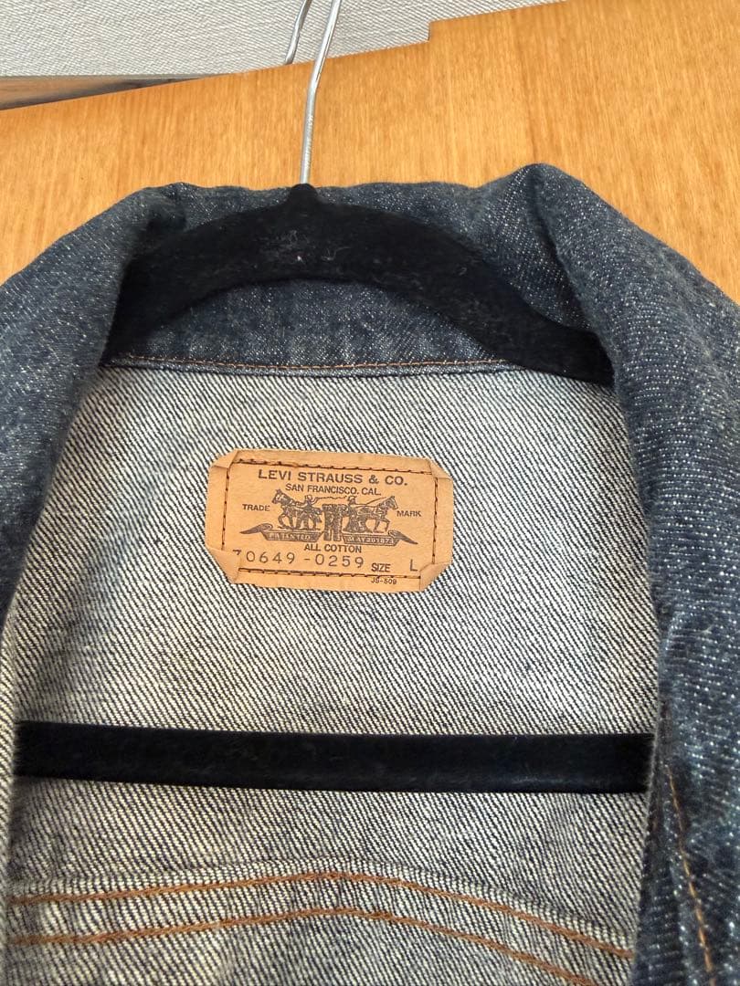 Levi's 先染めブラック デニムジャケット Lサイズ
