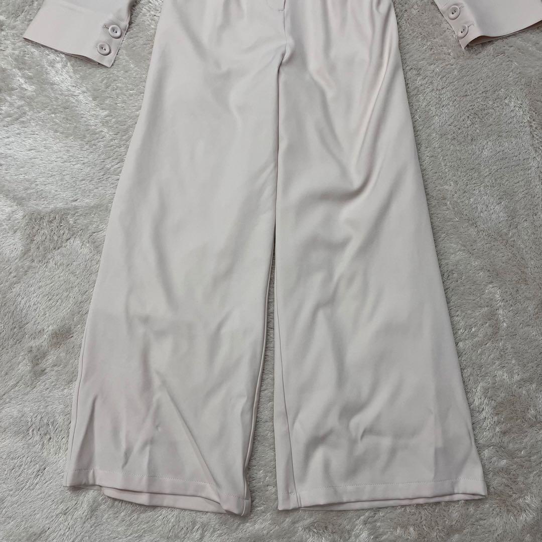 新品　PARTY ベルト付ケープ風オールインワン　ホワイト　門りょう