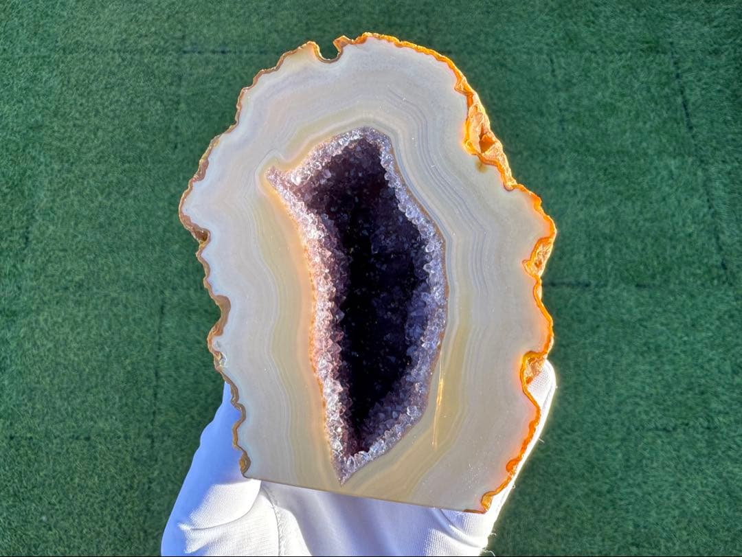 ラベンダー アメジスト アゲート 水晶 天然石 瑪瑙 鑑賞石 インテリア 置物