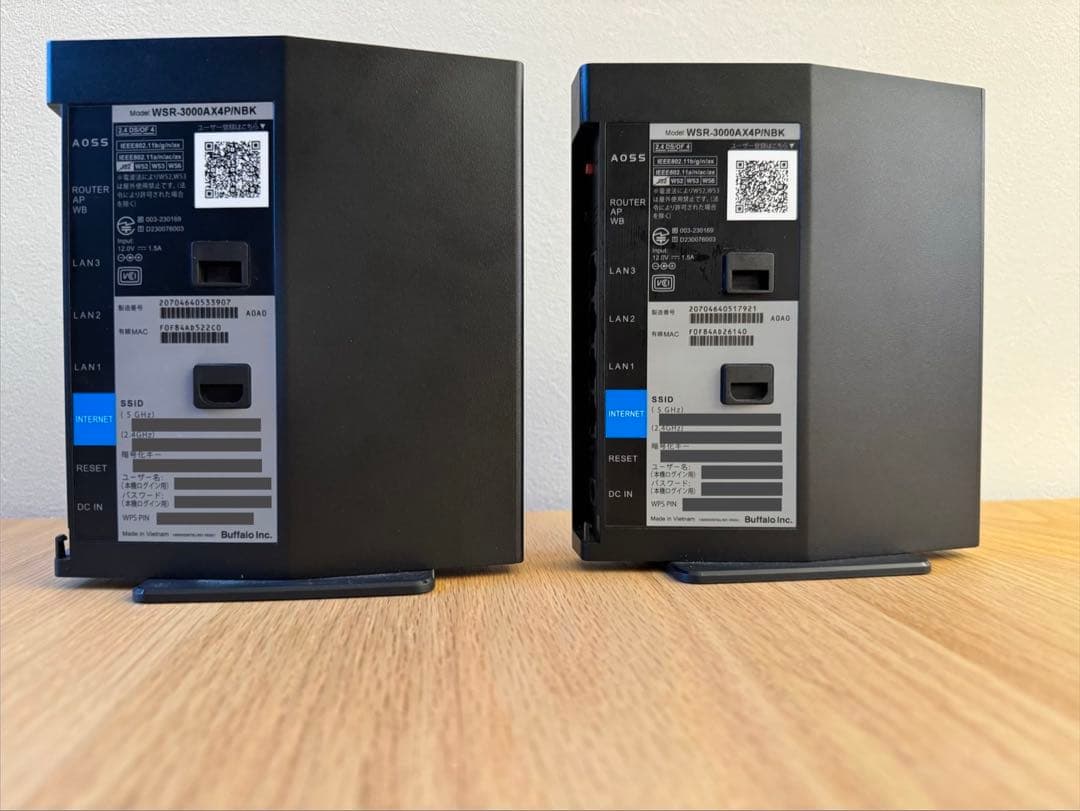 【2台セット】バッファロー Wi-Fi6 ルーター WSR-3000AX4P