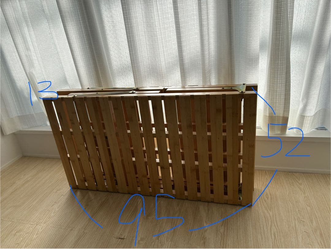 【送料込み】竹製折りたたみベッド | ロングクッション付き | 196×52