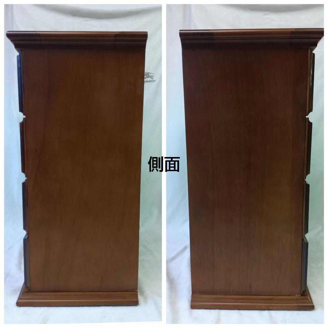 洋風箪笥　レトロ家具　木製チェスト　引出し4段　洋たんす　飾りタイル　タンス