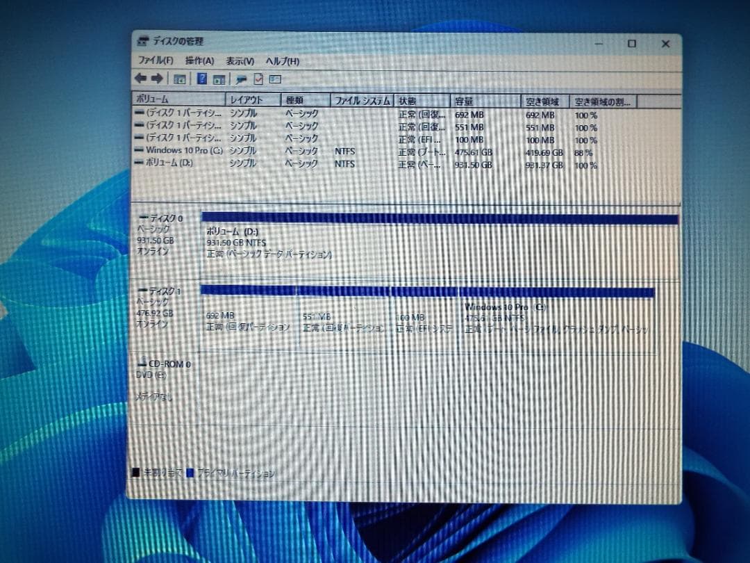 ESPRIMO D7010/FX Core i5-10500 SSD512+１T