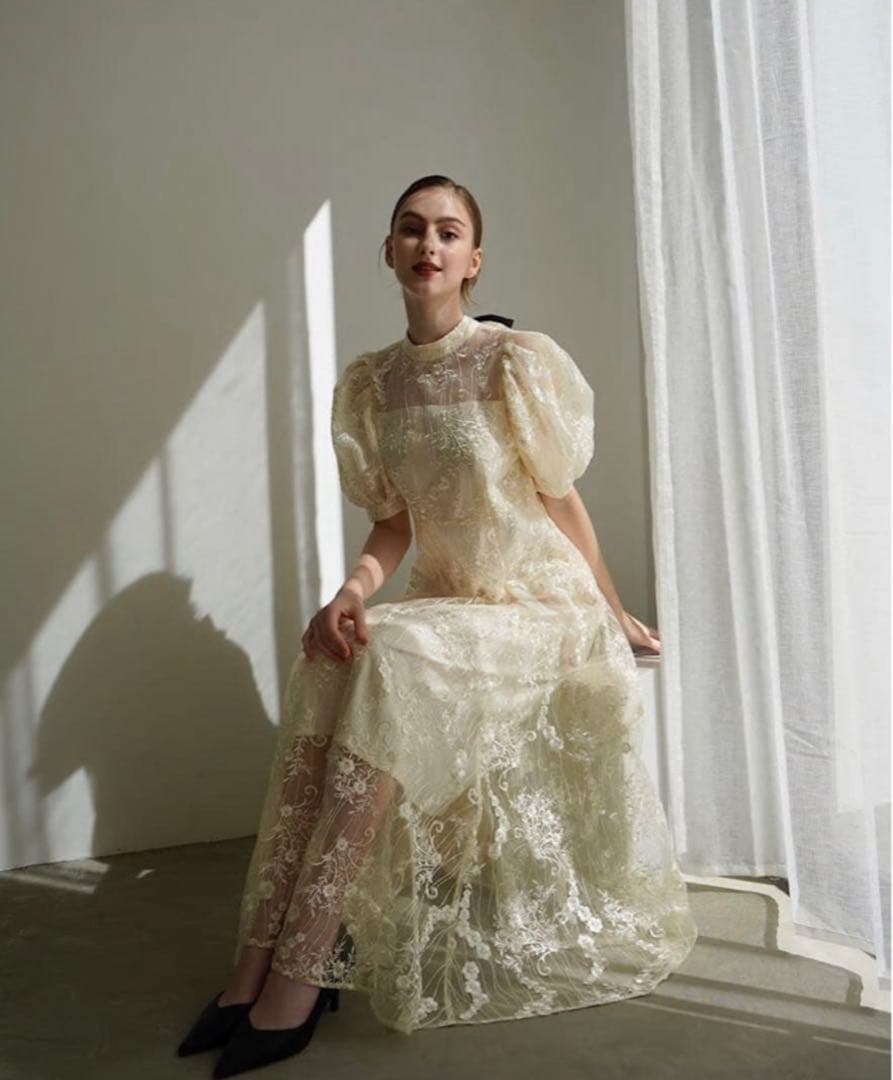 スーツ・フォーマル・ドレス Acka. lace flare dress size1