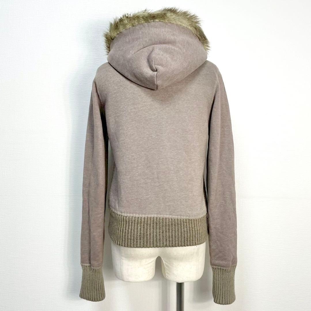 y2k❤️ 00s Abercrombie & Fitch ファー ジップパーカー
