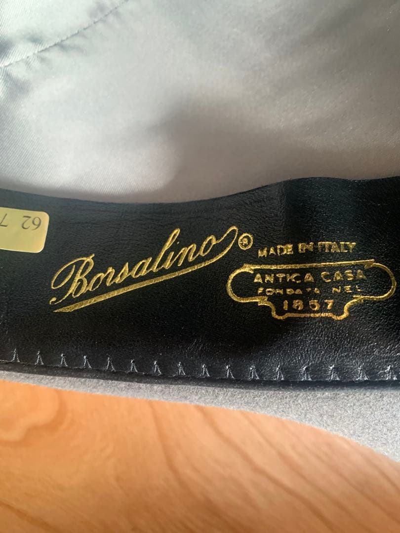 Borsalino ボルサリーノ★グレー★サイズ62★ウールハット★銀座トラヤ