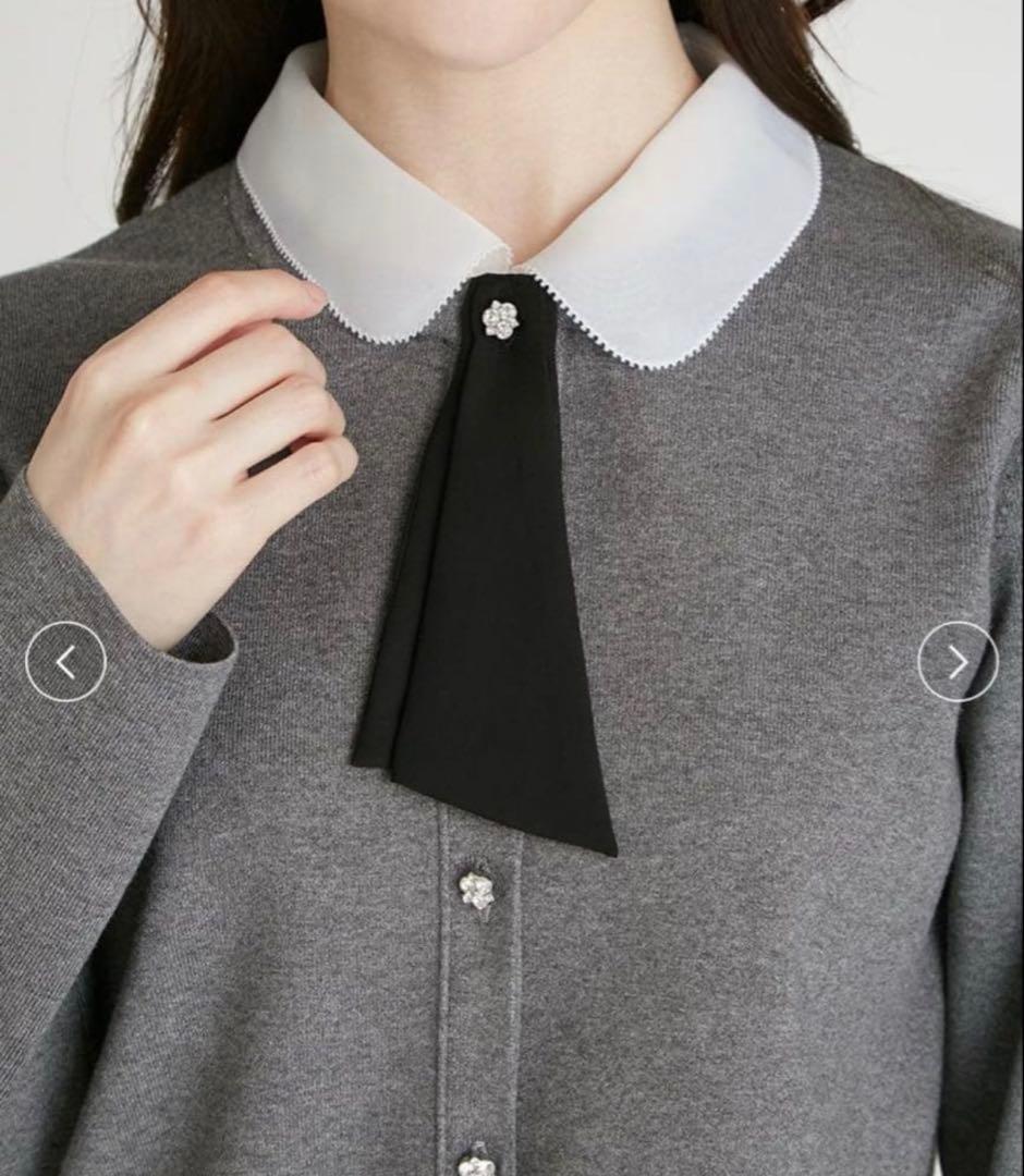 新品未使用★セルフォード デタッチャブル総針カーディガン