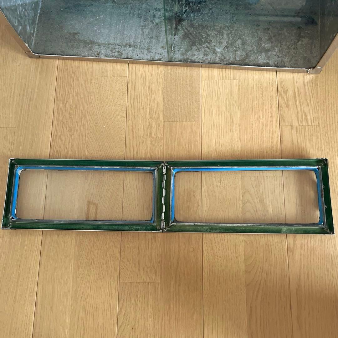 古道具　昭和レトロ　ブリキ　ショーケース　全面Rガラス　ディスプレイ