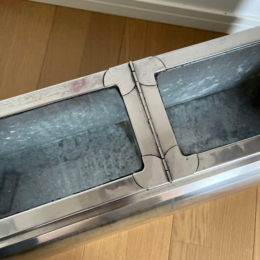 古道具　昭和レトロ　ブリキ　ショーケース　全面Rガラス　ディスプレイ