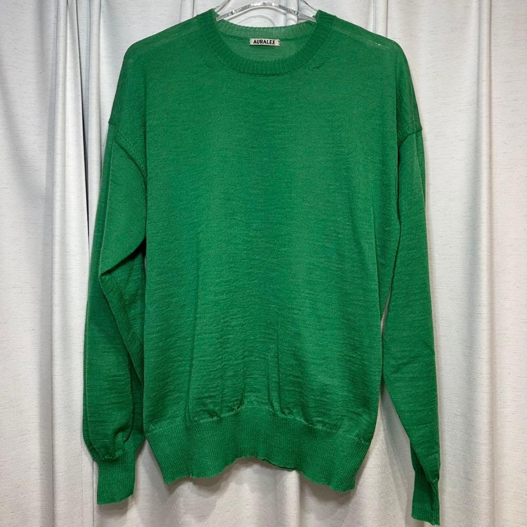 【正規品】AURALEE BABY MOHAIR KNIT P/O 緑