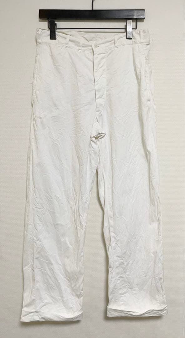 激レアVINTAGE 40s 〜50s NAVY ホワイト ワークパンツ M相当