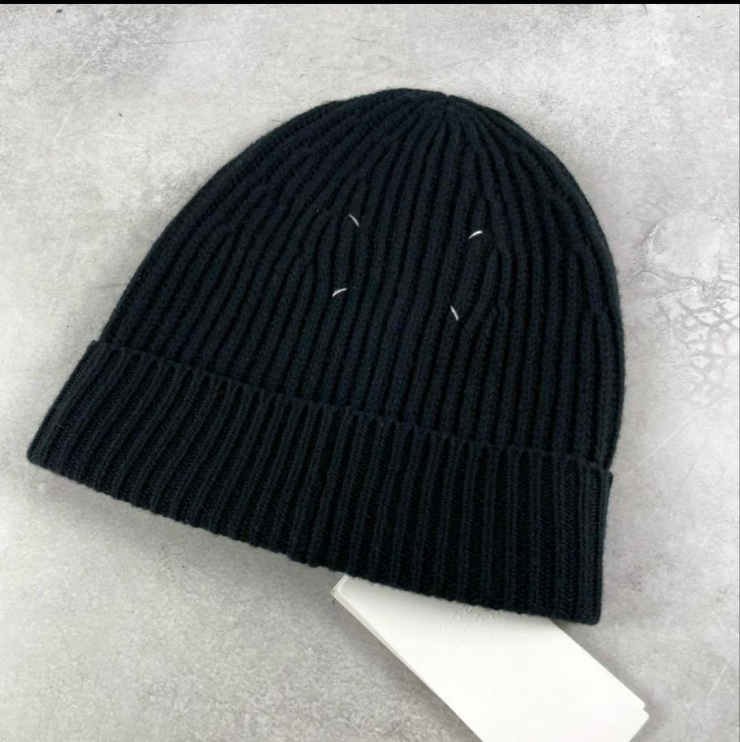 未使用・タグ付　メゾンマルジェラ　ニットキャップ　S67TB0001　黒