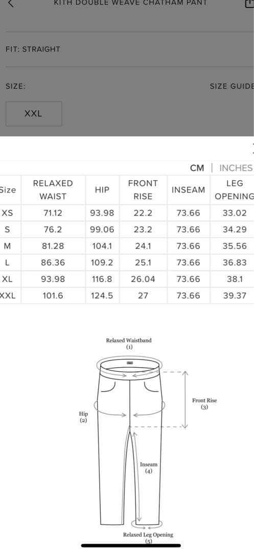 パンツ Kith Double Weave Chatham Pant