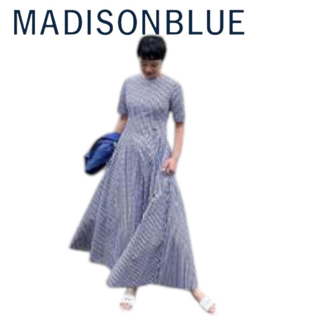 ★美品 MADISON BLUE チェックワンピース・クリーニング済