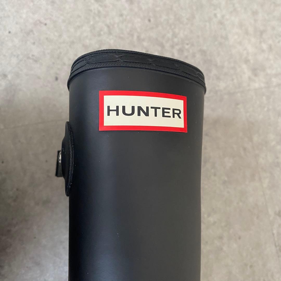 【未使用級✨】 HUNTER レインブーツ レディース ブラック 23cm