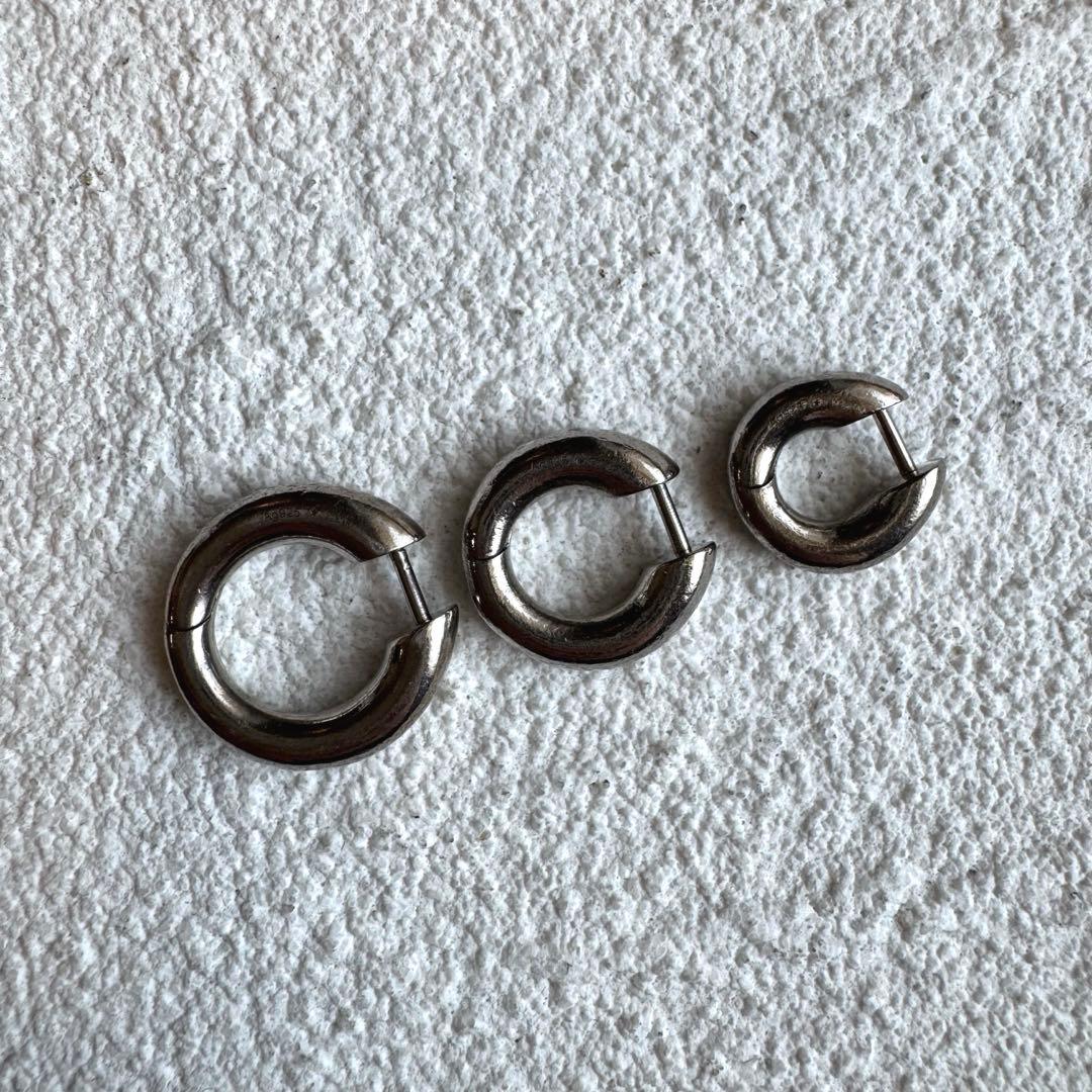 BALENCIAGA バレンシアガ sharp ピアス 3点セット シルバー