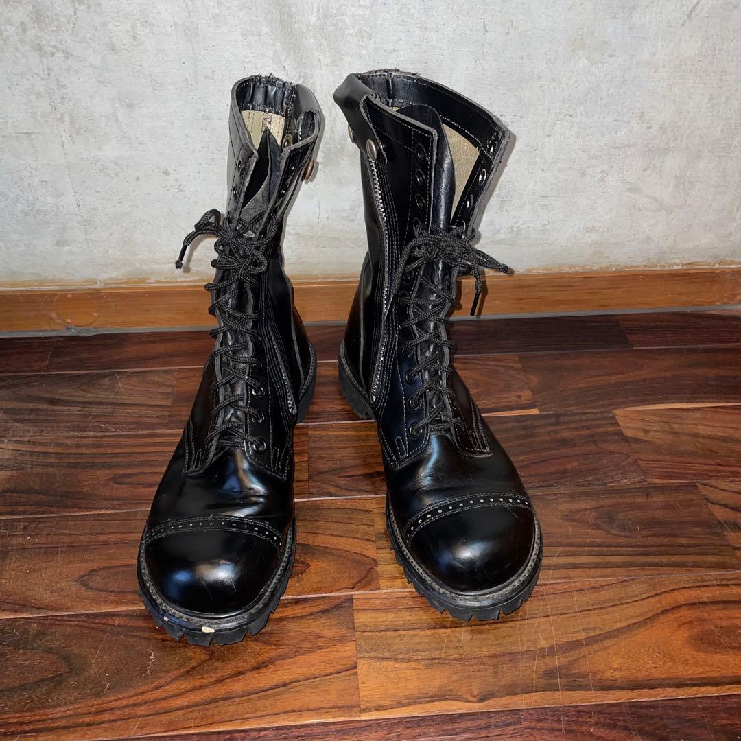 ビンテージ　キャロライナ　コンバットブーツ　サイドジップ