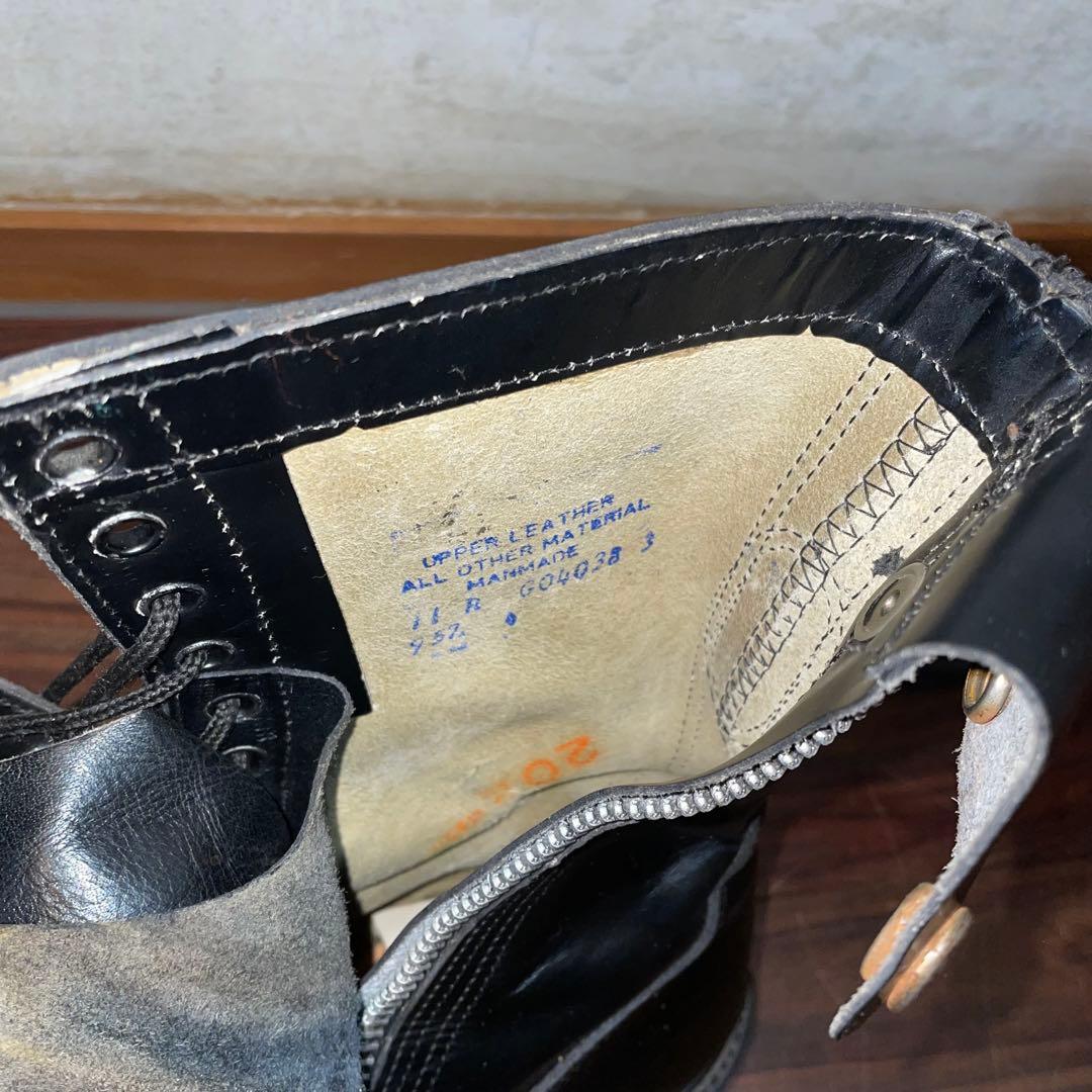 ビンテージ　キャロライナ　コンバットブーツ　サイドジップ