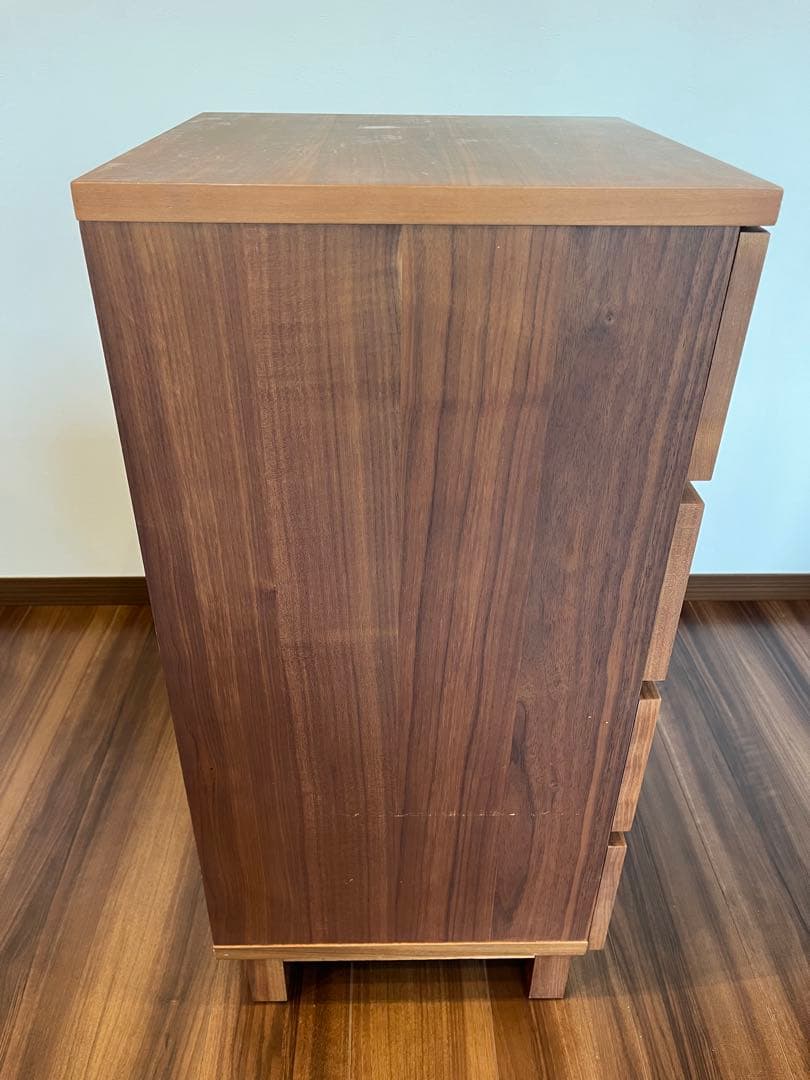 無印良品　4段チェスト　ウォルナット