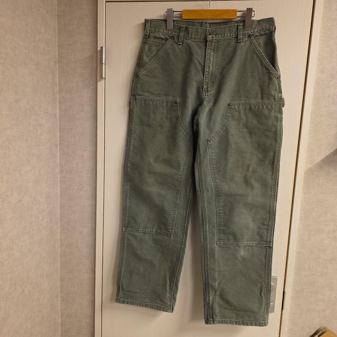 2007年メキシコ製　カーハート　ダブルニーブラック　ペインターパンツ　フェード