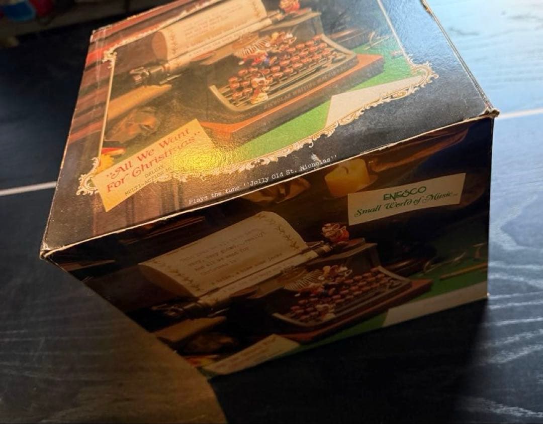 ENESCO クリスマス オルゴール タイプライター 1989年製 箱・説明書付