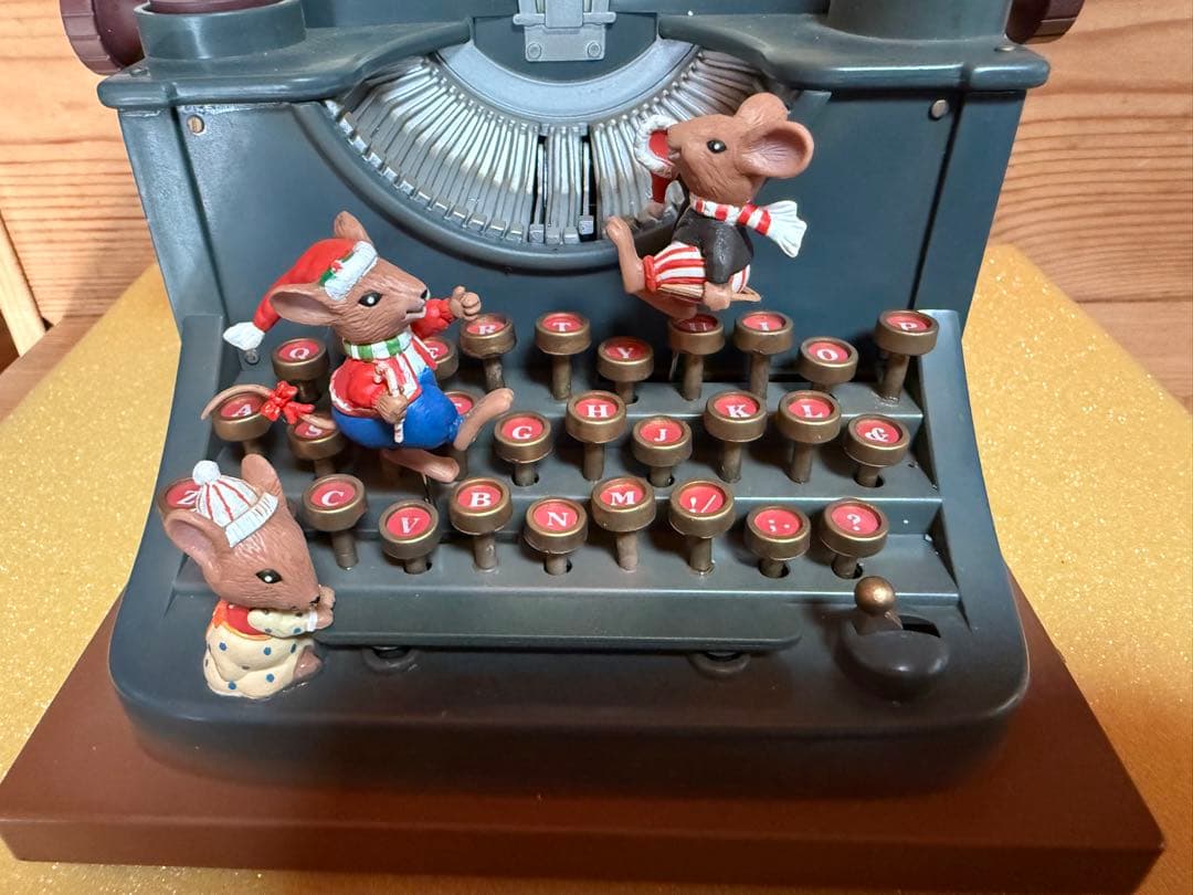 ENESCO クリスマス オルゴール タイプライター 1989年製 箱・説明書付
