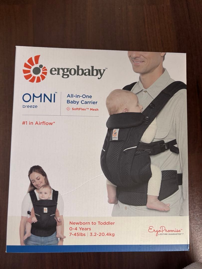 エルゴベビー抱っこひもOMNI Breezeオニキスブラック0ヶ月から36ヶ月