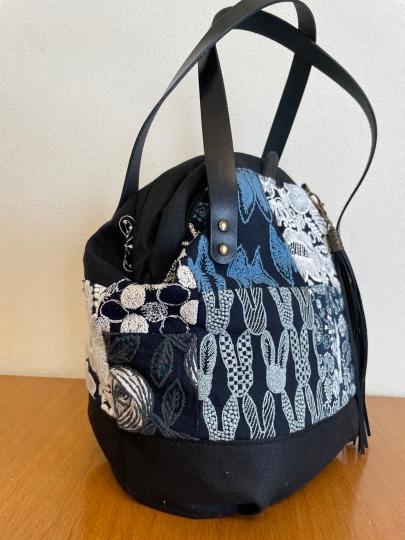 みゃあくろ　ミナペルホネン　ハンドメイド　バッグ