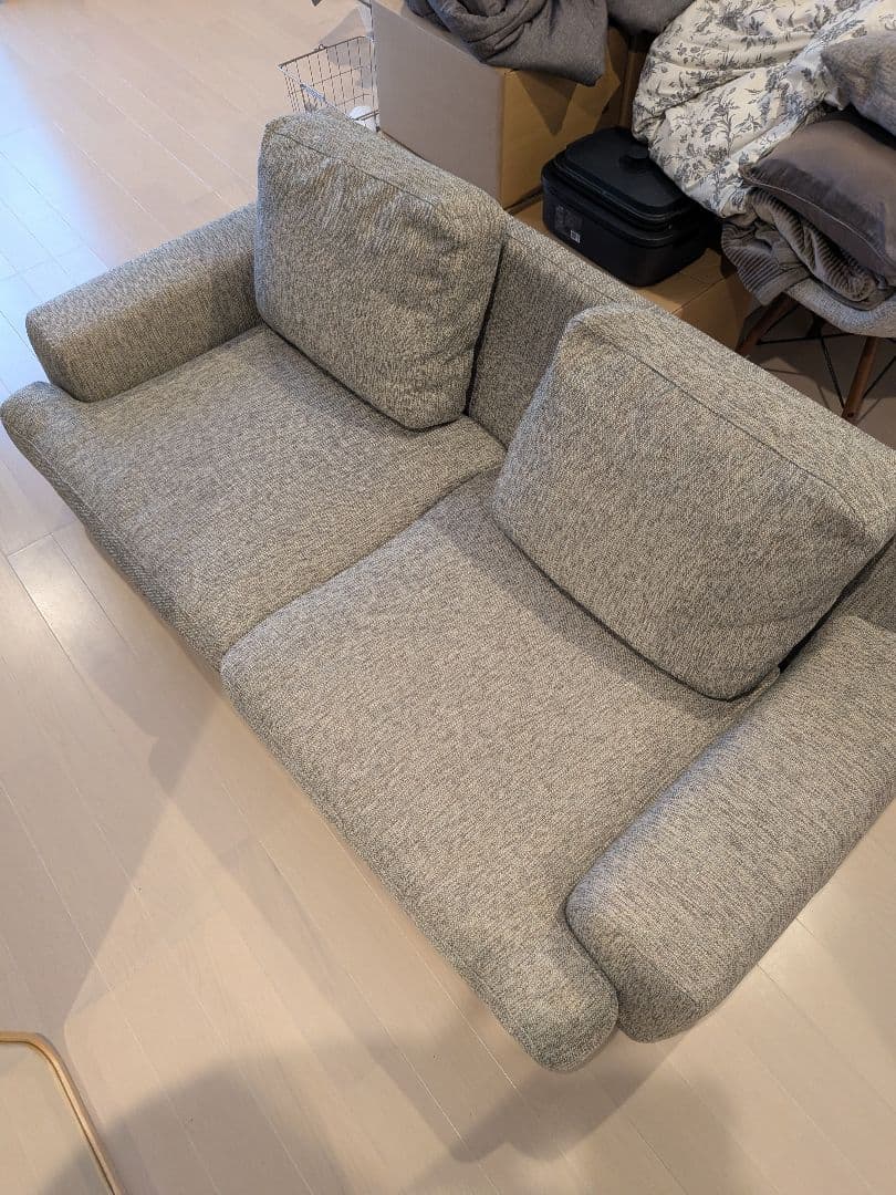 unico GREIGソファ（たのメル便発送） 2.5シーター