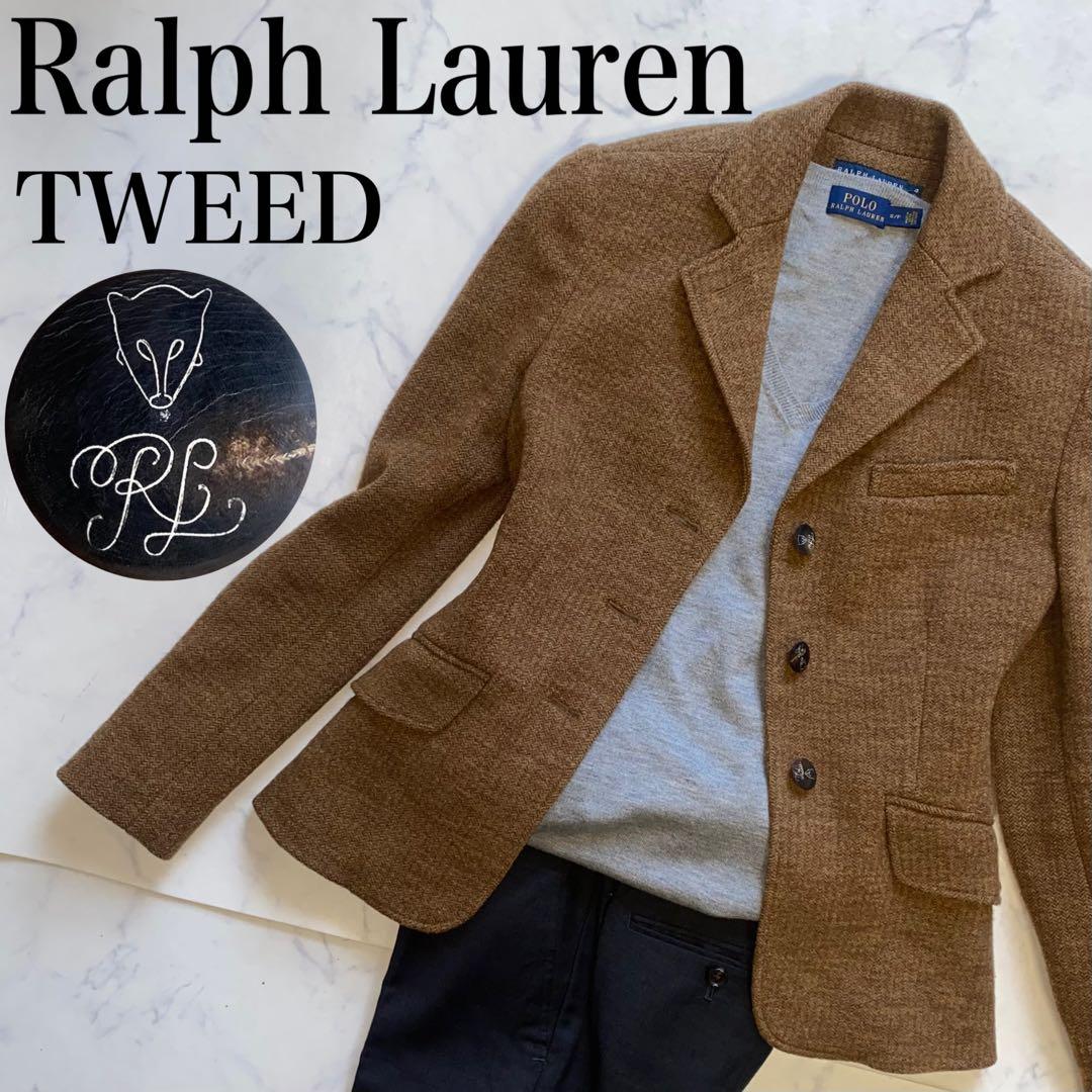 RALPH LAUREN 美品　S位　ツイード　ヘリンボーン　保温性　高級感◎