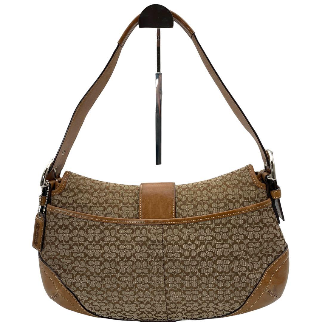 コーチ キャンバス ショルダーバッグ ワンショルダー ブラウン ソーホー