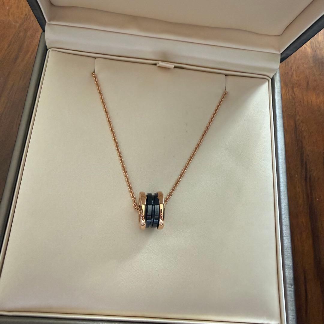 新品同様BVLGARI ブルガリ B-ZERO1 ブラックセラミックネックレス