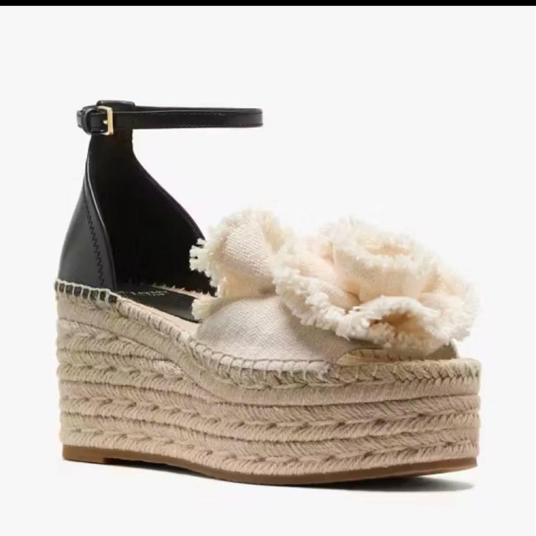 katespade フローリッシュ エスパドリーユ ウェッジ サンダル