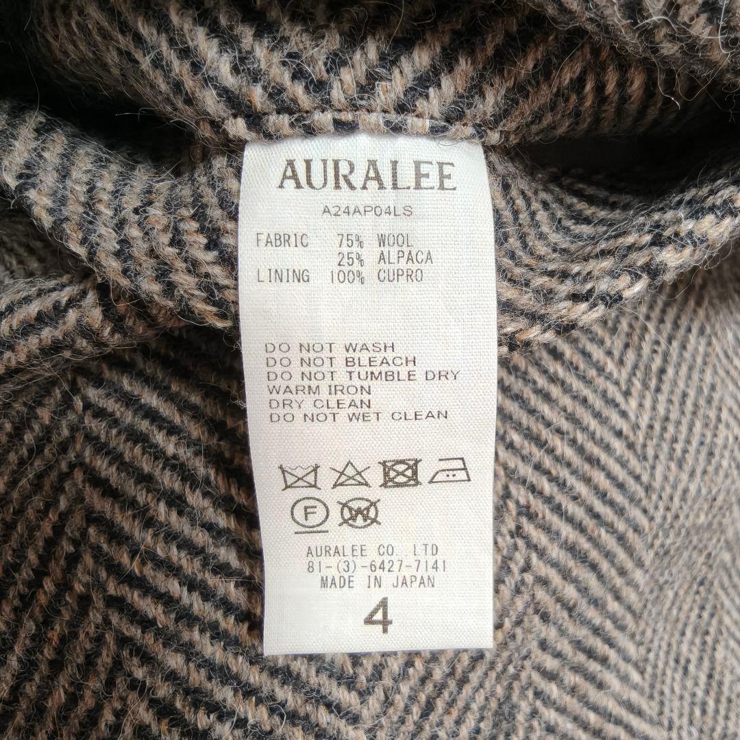 AURALEE LAMA SHETLAND WOOL TWEED スラックス 4