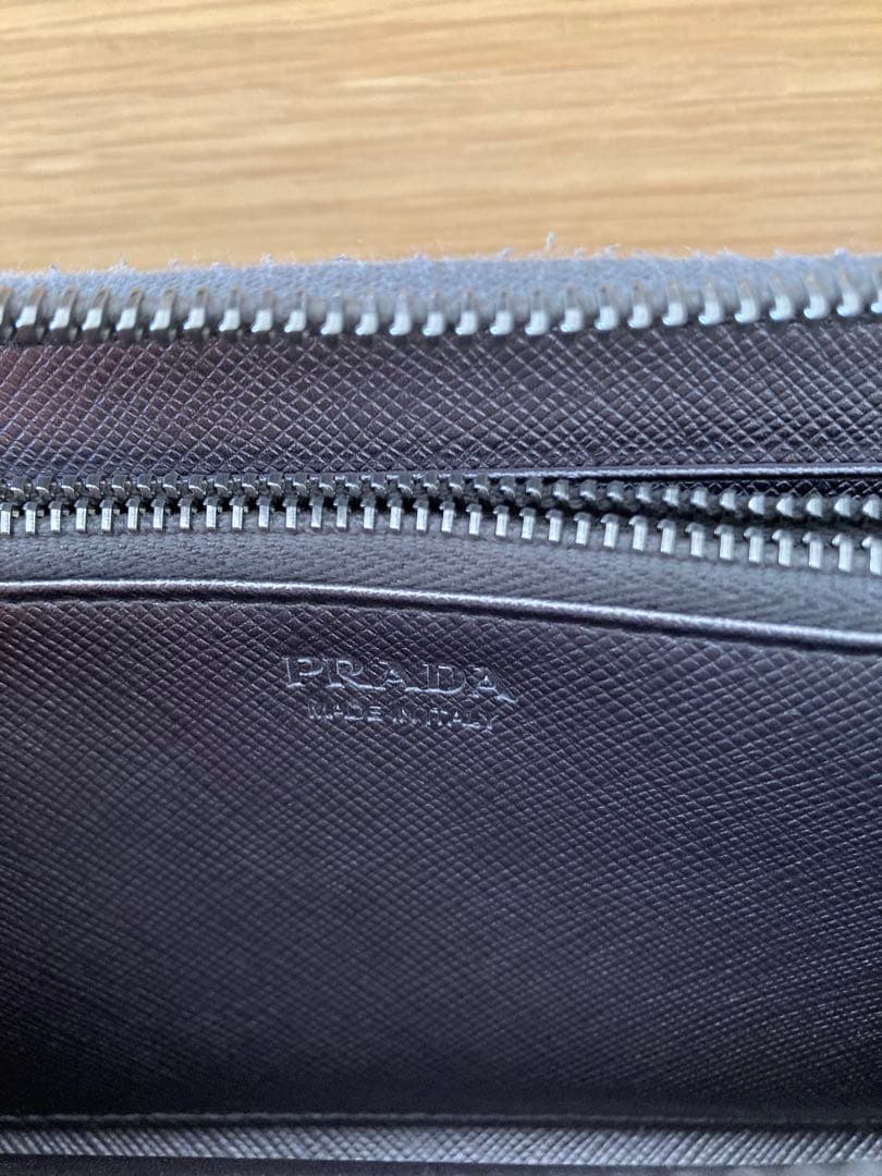 値下げPRADA サフィアーノレザー 長財布 シルバー