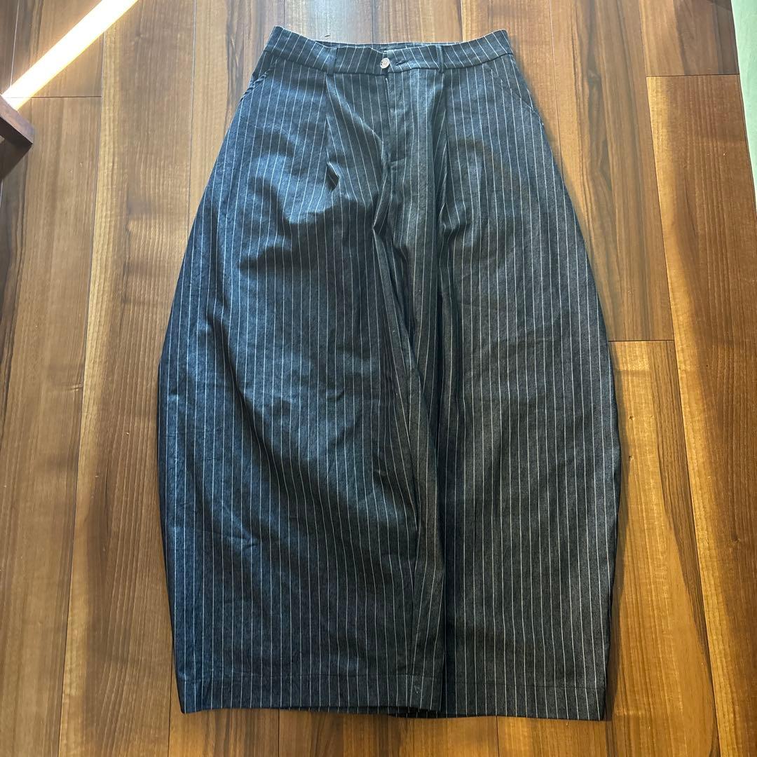 PUSH PUSH スラックス ストライプ ベトナム製 ワイドパンツ
