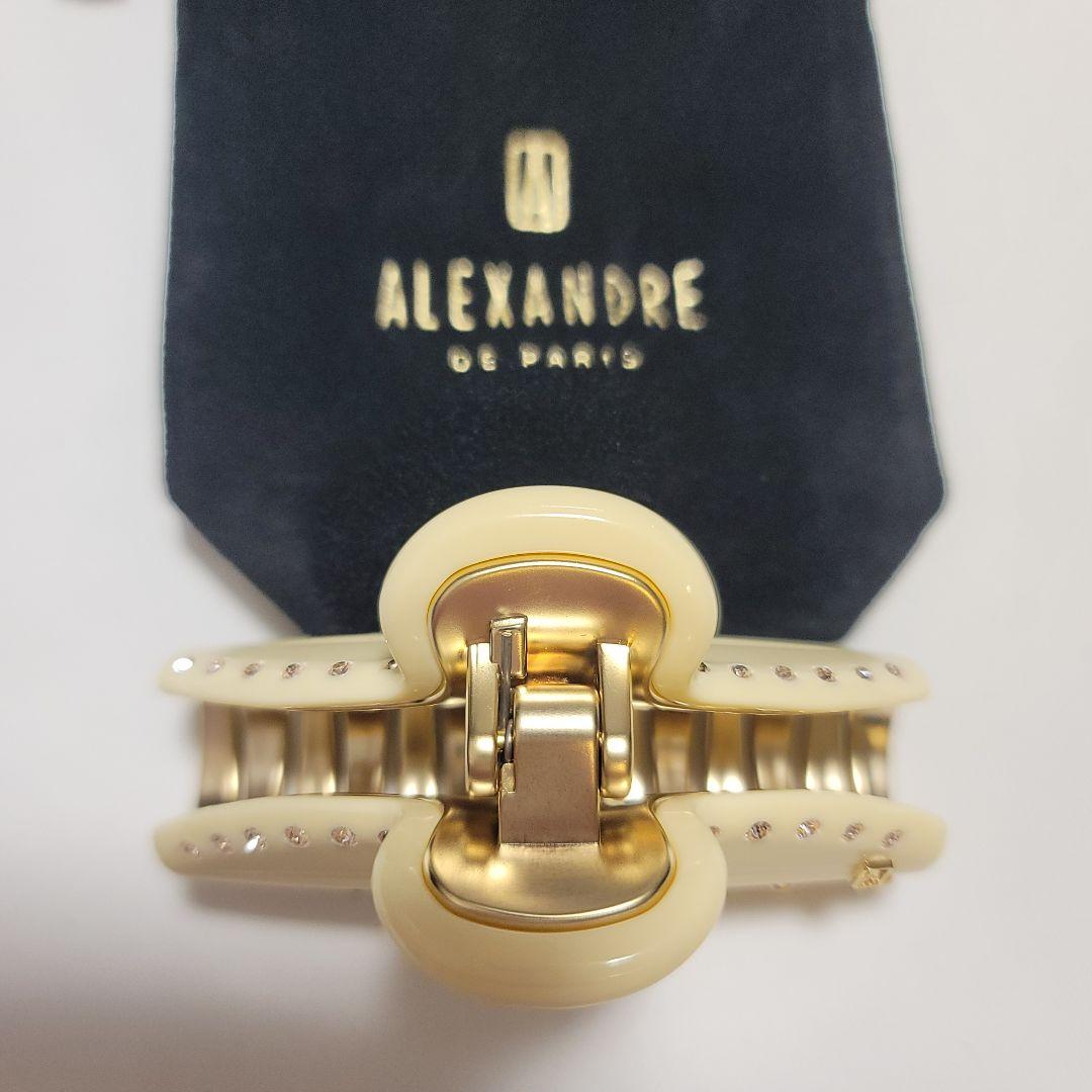 (未使用)アレクサンドルドゥパリ ヘアクリップ M アイボリー