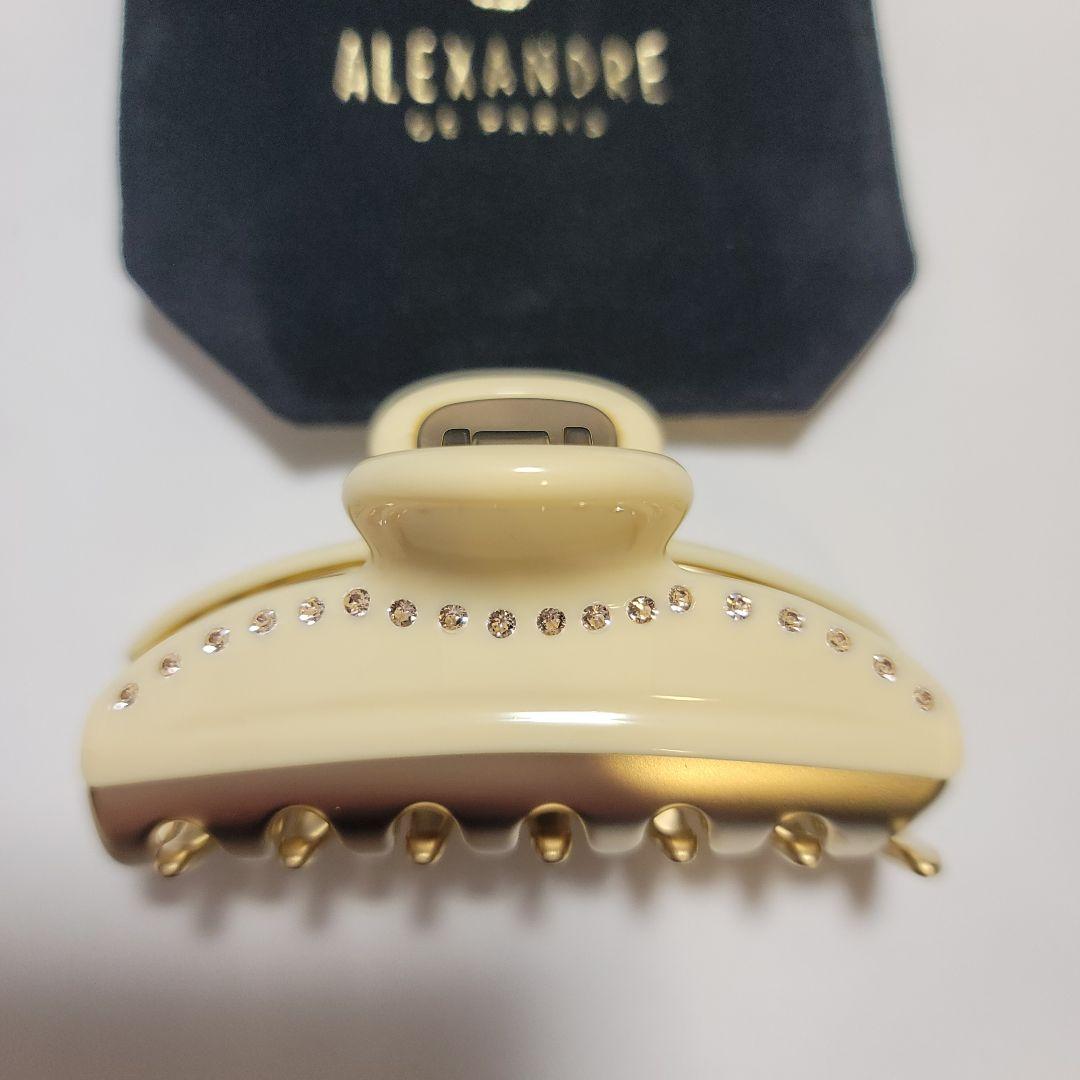 (未使用)アレクサンドルドゥパリ ヘアクリップ M アイボリー
