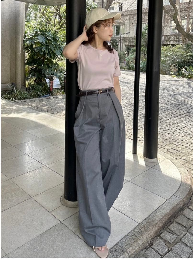 新品 FRAY I.D pierre cardin タックワイドチノパンツ