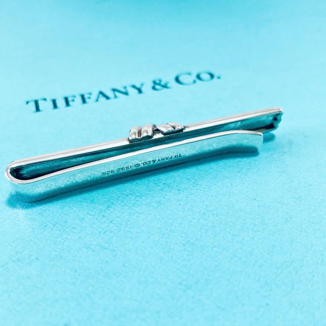 美品 TIFFANYシグネチャー クロス シルバー ネクタイピン A258007