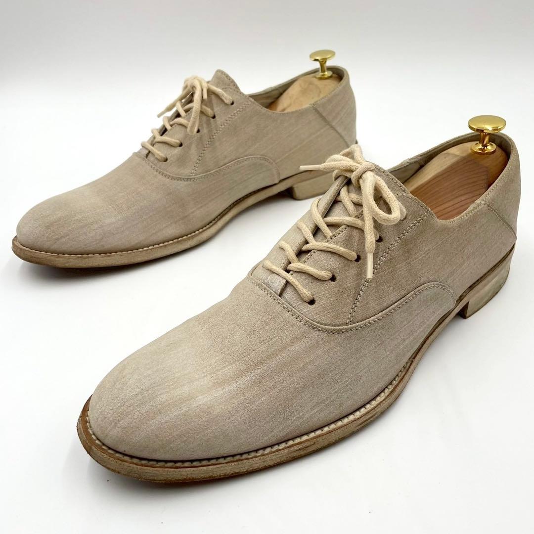 ブッテロ ドレスシューズ 703 内羽根 プレーントゥ 42 ベージュY1533