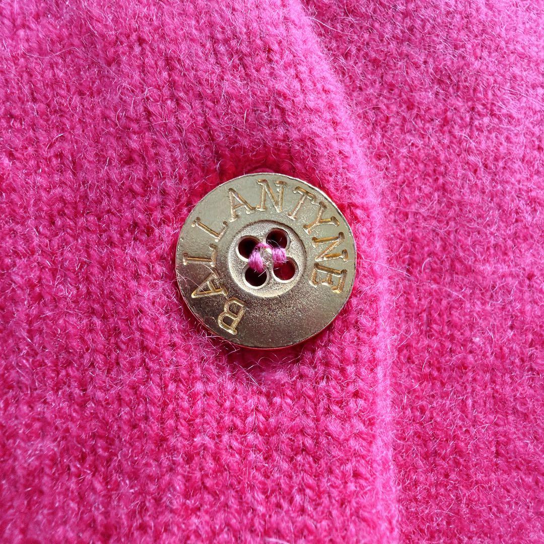 《美品》BALLANTYNE カーディガン ピュアカシミヤ ピンク 42