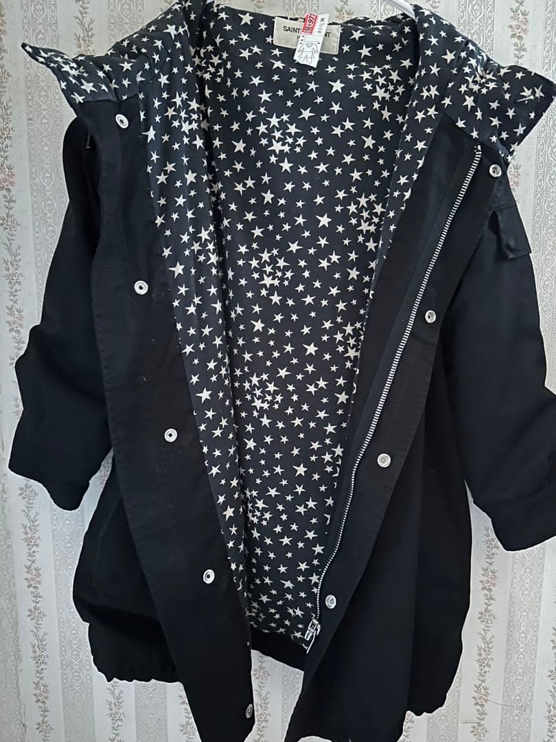 【専用】SAINT LAURENT PARIS ネイビー モッズコート 星柄裏地