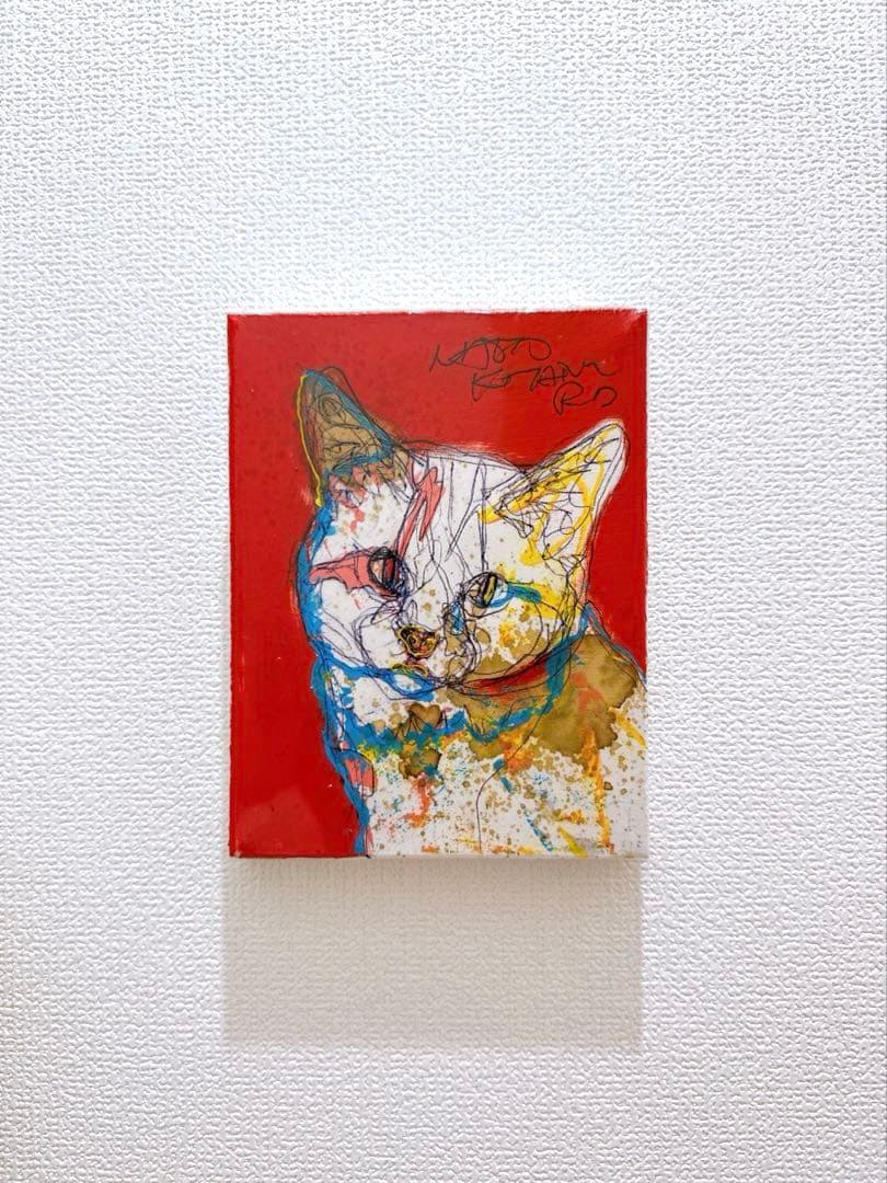 北村直登さん　原画　F0「 家族の事情や秘密を持っている　猫」